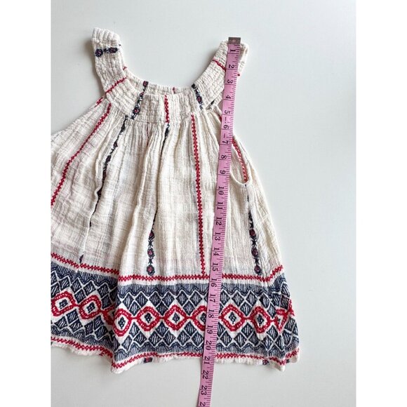 Girl's Anthropologie RAGA Graphic Embroidered Cotton Gauze Tent Dress, Size S - Picture 9 of 10
